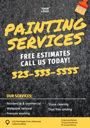 Modifier un design pour une entreprise de peinture