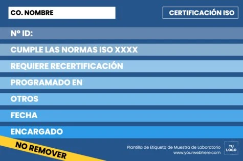 Edita una etiqueta de muestra