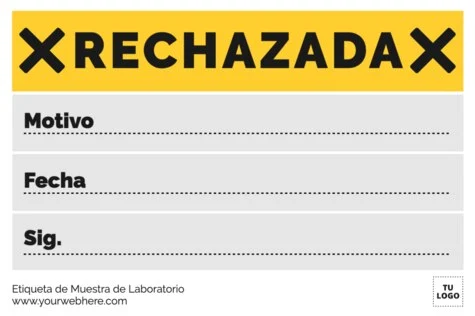Edita una etiqueta de muestra