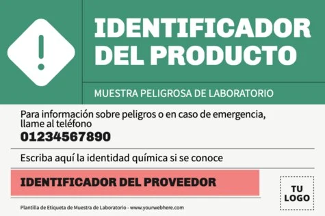 Edita una etiqueta de muestra