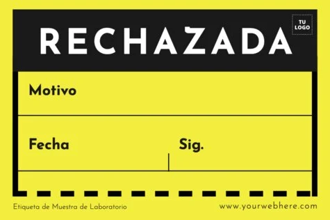 Edita una etiqueta de muestra