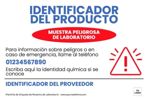 Edita una etiqueta de muestra