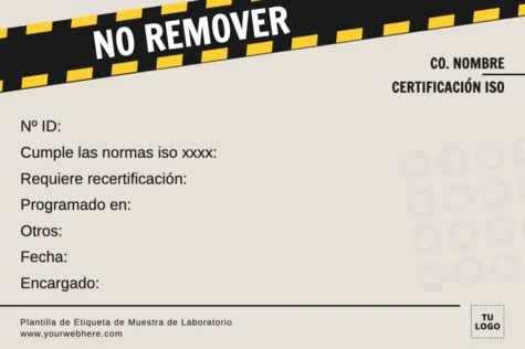 Edita una etiqueta de muestra