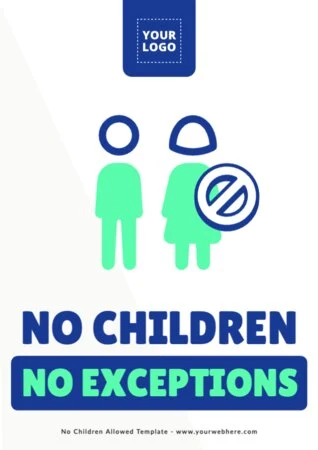 Edit a No Kids Sign