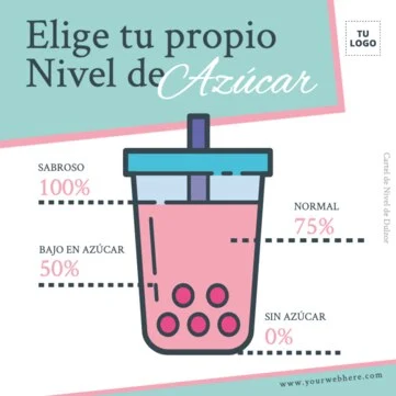 Edita un flyer de Bubble Tea