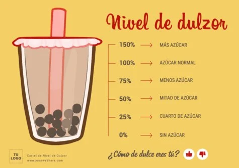 Edita un flyer de Bubble Tea