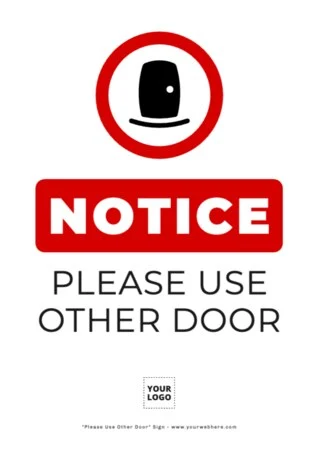 Edit a Please Use Left Door sign