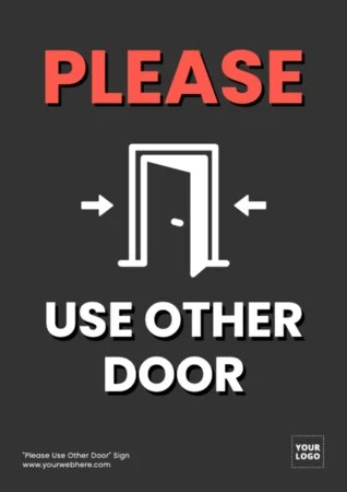 Edit a Please Use Left Door sign