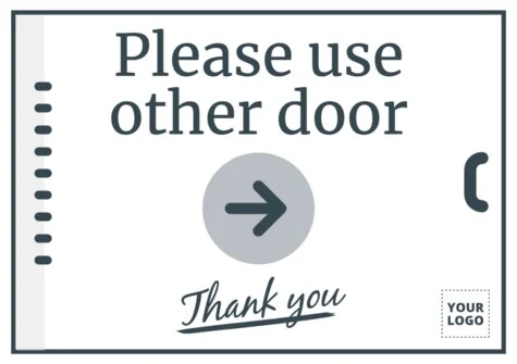 Edit a Please Use Left Door sign