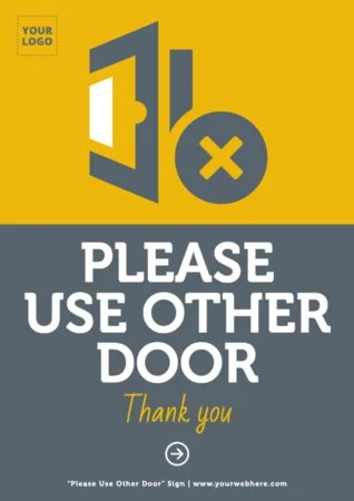 Edit a Please Use Left Door sign