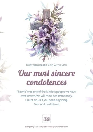 Edita una tarjeta de pésame