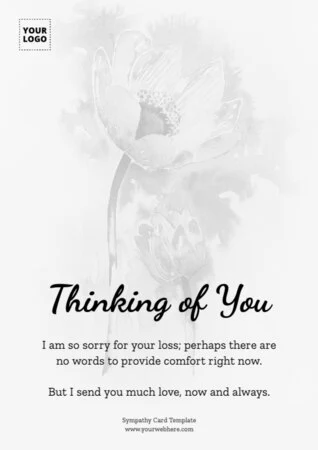 Edita una tarjeta de pésame