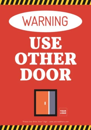 Edit a Please Use Left Door sign