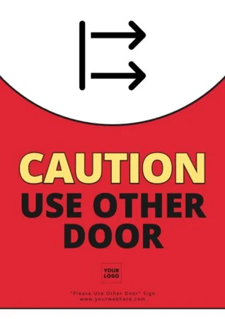 Edit a Please Use Left Door sign