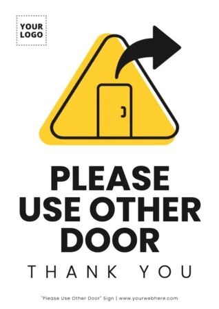 Edit a Please Use Left Door sign