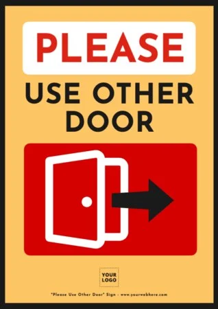 Edit a Please Use Left Door sign