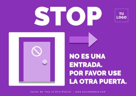 Edita un cartel de No Entrar