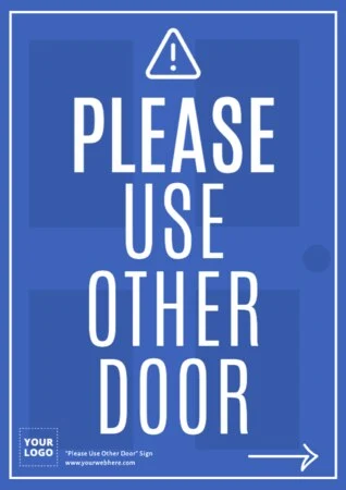 Edit a Please Use Left Door sign