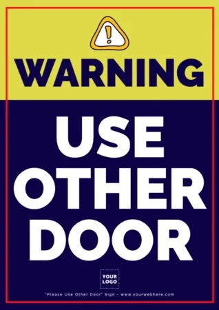 Edit a Please Use Left Door sign