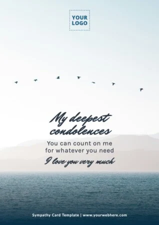 Edita una tarjeta de pésame