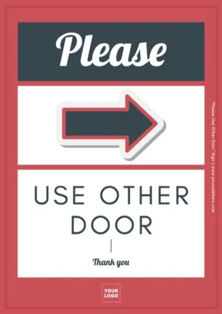 Edit a Please Use Left Door sign