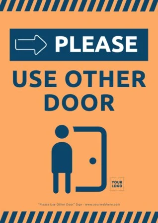 Edit a Please Use Left Door sign