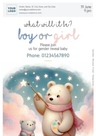 Edit a Gender Reveal party card