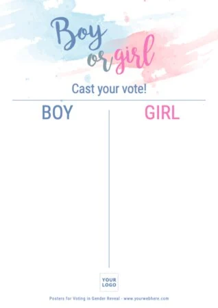 Edit a Gender Reveal party card