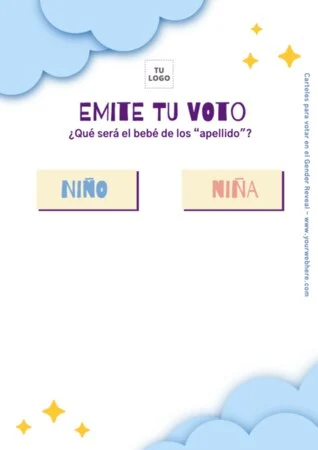 Edita una tarjeta de Gender Reveal