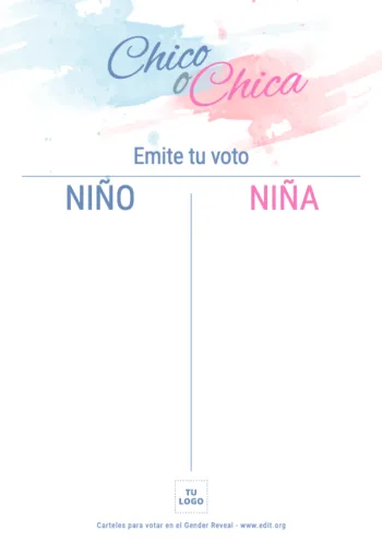 Edita una tarjeta de Gender Reveal