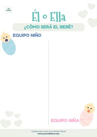 Edita una tarjeta de Gender Reveal