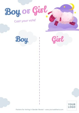 Edit a Gender Reveal party card