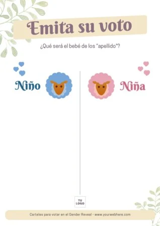 Edita una tarjeta de Gender Reveal