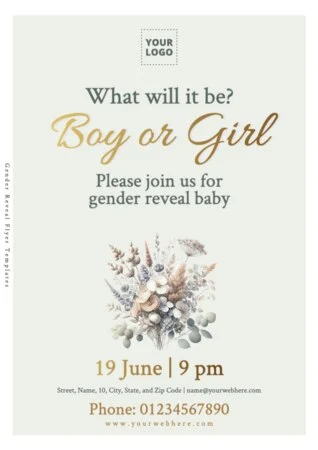 Edit a Gender Reveal party card