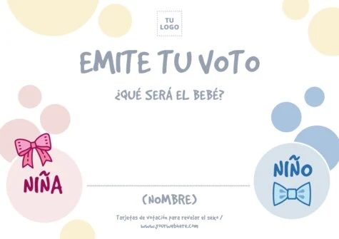 Edita una tarjeta de Gender Reveal