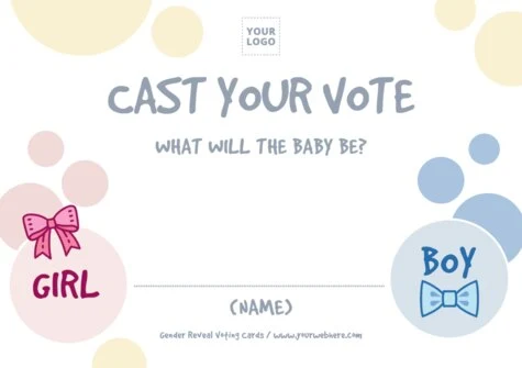 Edit a Gender Reveal party card