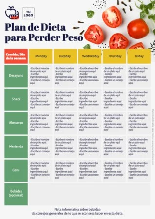 Crea un diseño de nutrición