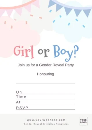 Edit a Gender Reveal party card
