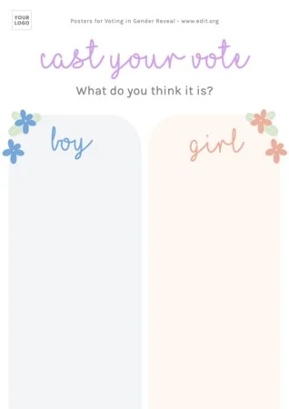 Edit a Gender Reveal party card