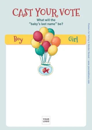 Edit a Gender Reveal party card