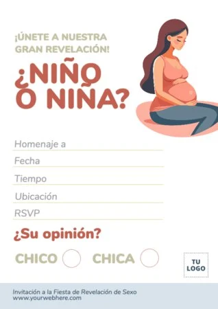 Edita una tarjeta de Gender Reveal