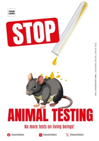 Edit a stop animal abuse poster