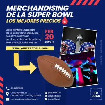 Edita un banner de Super Bowl