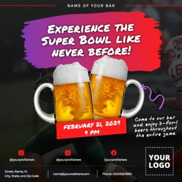 Edit a Super Bowl flyer