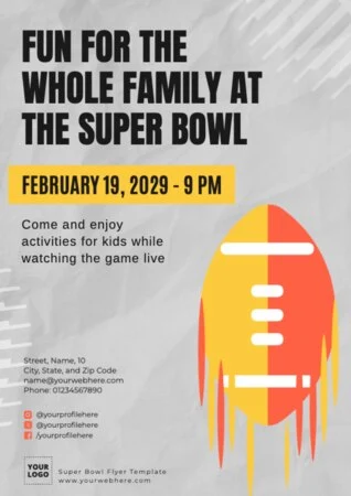 Edit a Super Bowl flyer