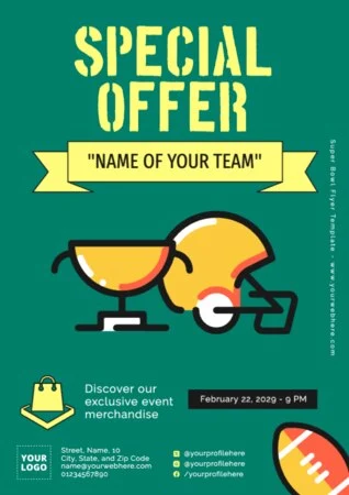 Edit a Super Bowl flyer