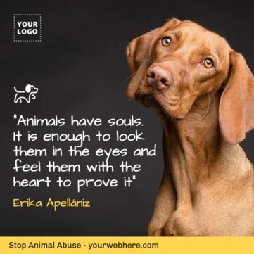 Edit a stop animal abuse poster