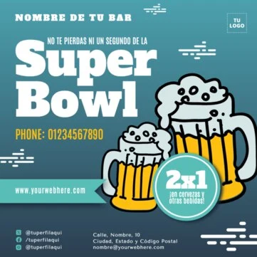 Edita un banner de Super Bowl