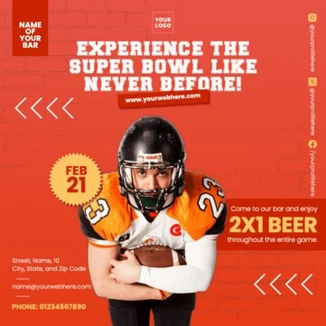 Edit a Super Bowl flyer