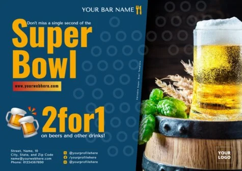 Edit a Super Bowl flyer